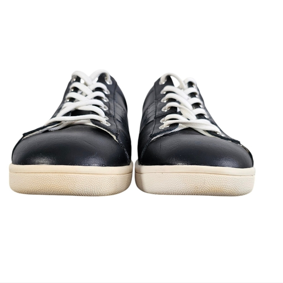 Sam Edelman Black Leather Marquette Sneakers Shoes Size 9 - Picture 11 of 15